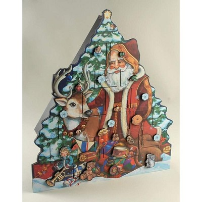 Byers Choice 20.5" Country Woodland Santa Traditional Christmas Advent Calendar