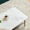 LIVAREEmlen Coffee Table Rectangular Center Table for Living Room Open Space Side Table with Metal Frame - 4 of 4