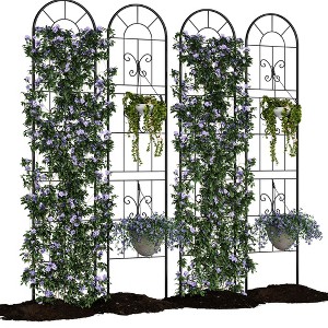 55 x 11.8 inch No Dig Dog Fence Outdoor - Rustproof Animal Barrier, Decorative Garden Fence Panels for Yard Border, Patio - 1 of 4