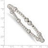 Chisel Stainless Steel Polished 4-6mm Sandblasted Beaded Stretch Bracelet - 3 of 4