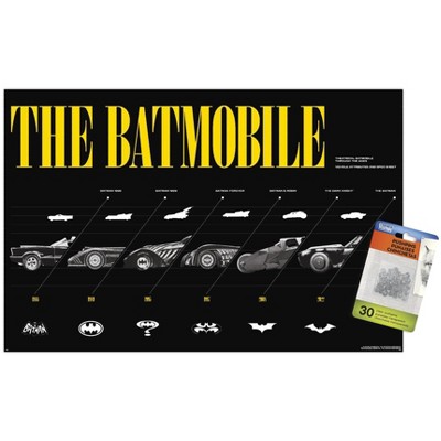 Trends International DC Comics Batman: 85th Anniversary - The Batmobiles Horizontal Unframed Wall Poster Prints