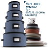 StorageBud Fine China Storage Containers, Durable Dinnerware Storage Set, Hard Shell Quilted Dish Storage Boxes with Felt Dividers - 4 of 4