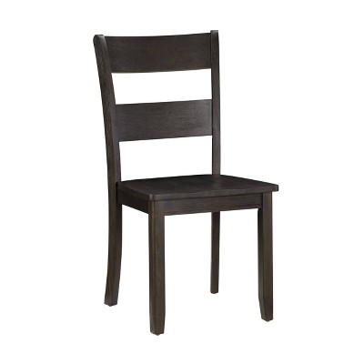 Haddie High Ladderback Walnut Wood Side Chair