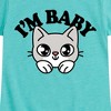 Girls' - Instant Message - Cat I'm Baby Fitted Short Sleeve Graphic T-Shirt - 2 of 4