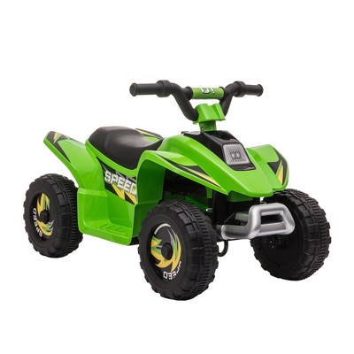 Aosom 6V Kids ATV Ride on 4-Wheeler Car, Electric Quad Toy Battery Powered Vehicle with Forward/ Reverse Switch for 18-36 Months Toddlers, Green