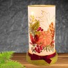 Stony Creek 8.5 Inch Fall Foliage Cylinder W/ Base Glass Pumpkin Light Pre-Lit Novelty Sculpture Lights - 2 of 4