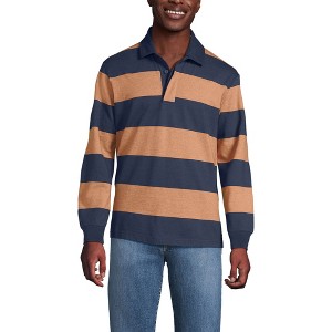 Lands' End Men's Long Sleeve Solid Rugby - 1 of 3