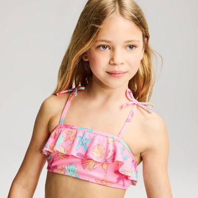 Cat & Jack Girls' Starfish and Seashells Bikini Set - Cat & Jack™ Pink S — фото 3