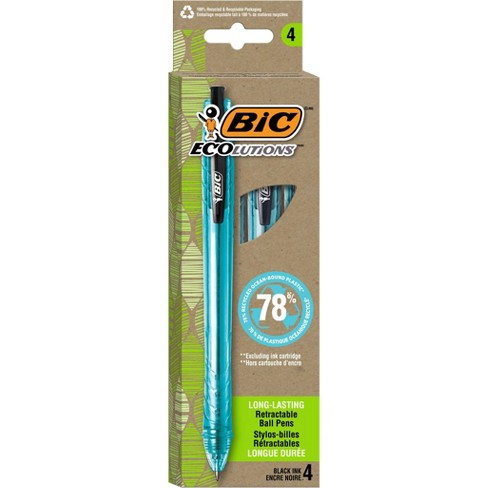 BIC Grip 4 Color Ball Pens with 3 Color + Pencil Set, 10-count