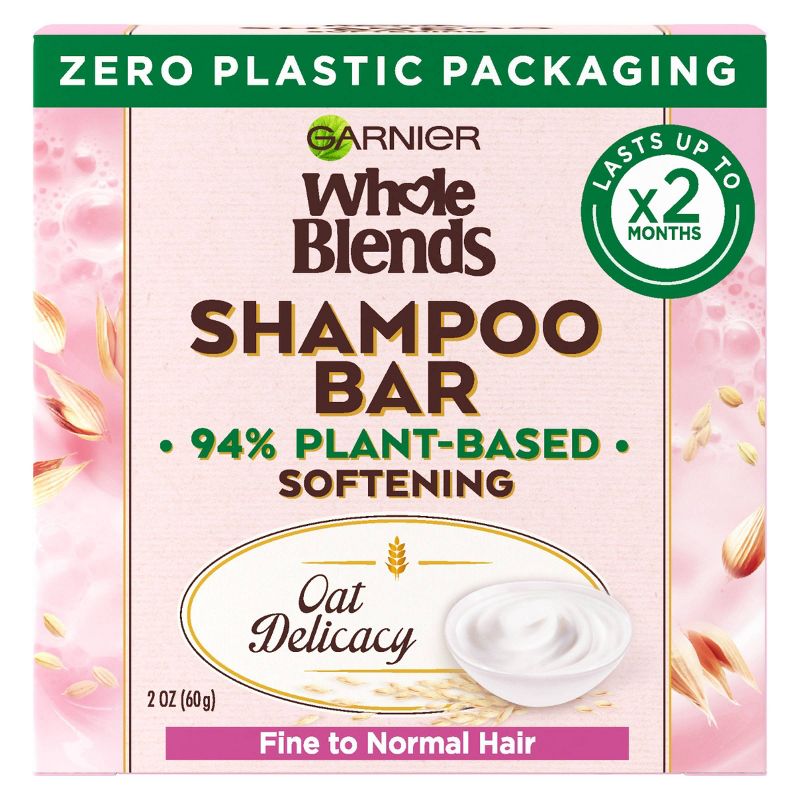 Garnier Whole Blends Oat Delicacy Shampoo Bar for Fine to Normal Hair - 2oz, 1 of 9