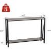42.9-Inch Narrow Console Table with Storage Shelf, Industrial Rustic Brown Sofa & Entryway Table for Living Room, Hallway - 2 of 4