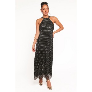 halter maxi dress black Naomi Halter Ruched Maxi Dress- Black – Moda Glam Boutique main image 1