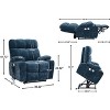 GDFStudio Pearli Velvet Dual OKIN Motor Power Lift Recliner Chair with Heat Massage - 4 of 4