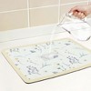 REGALWOVEN Diatomaceous Stone Dish Drying Mat, Floral Quick Dry Dish Drying Mats for Kitchen Counter, Dishes, Cups, and Utensils - 3 of 4