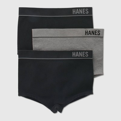 Hanes Women's Smoothing Boyshort MH0034 3-Pack, Transparent