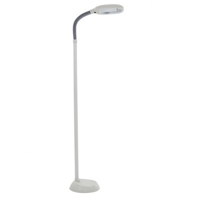 Hastings Home Adjustable Gooseneck Natural Daylight Floor Lamp - Beige