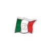 Black Bow Jewelry Sterling Silver and Enamel Mexico Flag Bead Charm - 2 of 4