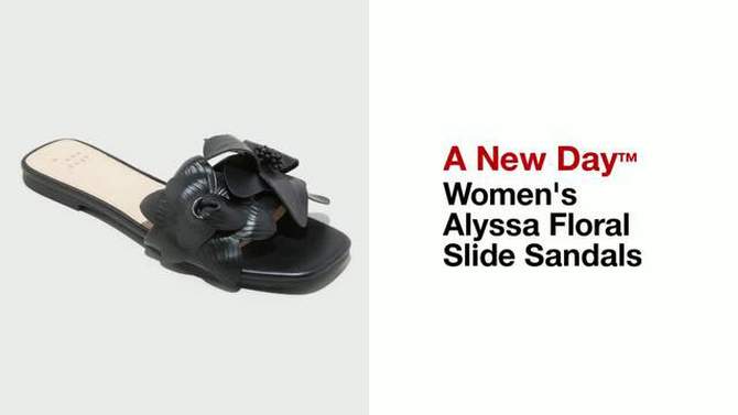 Women&#39;s Alyssa Floral Slide Sandals - A New Day&#8482;, 2 of 12, play video
