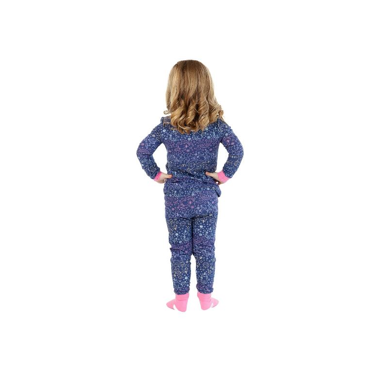 Sleep On It Infant & Toddler Girls 2-Piece Super Soft Jersey Snug-Fit Pajama Set with Matching Socks, 4 of 7