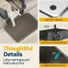 LunaLulinlk Black Extra Large Stainless Steel Litter Box with Double Litter Mat and Scoop - 2 of 4