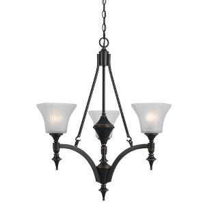 Cal Lighting 3 Lights Rockwood Iron Chandelier - Dark Bronze - 1 of 4