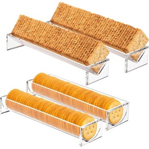 Srenta Clear Cracker Tray for Serving, Set of Rectangular Cracker Holder for Serving Trays, Acrylic Food Display Cracker Serving Stand for Home - 1 of 4