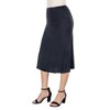 24seven Comfort Apparel A Line Elastic Waist Knee Length Skirt - 2 of 4