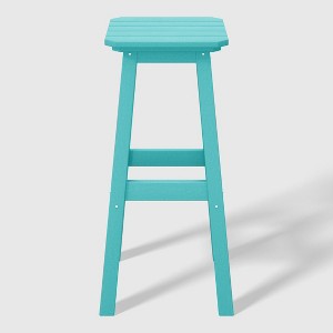 WestinTrends Malibu 24" All Weather Hdpe Outdoor Patio Square Backless Counter Stool - 1 of 4