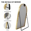 MAYEERTY Gold Inck Arch Shaped Thin Edged Aluminum Alloy Full Length Mirror with Stand for Living Room and Bedroom Wall Decor - 4 of 4