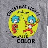 Men's - The Cat in the Hat - Christmas Lights Are My Favorite Color Short Sleeve Graphic T-Shirt - 2 of 4
