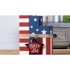 Wood Firecracker Block Set – Americana Red White Blue Decor 14"H – Indoor Display By Melrose - 3 of 3