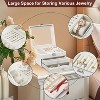 3-Layer Jewelry Box with Transparent Lid, Multi-Compartment Organizer for Necklaces, Earrings, Bracelets & Rings - 3 of 4