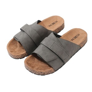 Roxoni Men's Stylish Faux Suede Sandals with Adjustable Straps – Perfect for Any Occasion - 1 of 4