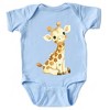 Watercolor Giraffe - Baby Short Sleeve Bodysuit - 2 of 2