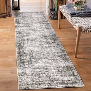 Soft Vintage Distressed Low Pile Washable Large Indoor Area Rug for Living Room Bedroom Dining Room - 1 of 4