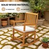 Karl Home | 32 in. Solid Wood Slat Back Outdoor Rocking Chair with Cushion - 4 of 4