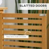 Resenkos Toilet Storage Cabinet, Bathroom Storage Cabinet,Bathroom Sink Cabinet, Bamboo Under Sink Cabinet Cupboard Organizer with 2 Slatted Doors, - 2 of 4