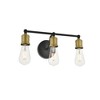 Elegant Lighting Serif 3 light brass and black Wall Sconce - 4 of 4