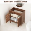 ROOMTEC 24 in. Bathroom Vanity, Mid-Century Cabinet with 2 Soft-Close Doors, Freestanding, Wood Grain Laminate, Walnut (Sink Not Included) - 4 of 4