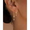Dangle Earrings for Women- 14K Gold Plated Butterfly Heart Star Hoop Chain Tassel Design Long Dangle Earrings - 2 of 4