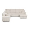 GDFStudio Ilya 6-Seater Modern U-Shaped Corduroy Upholstered Striped Sofa with Pull-Out Bed and Storage Chaise - 3 of 4