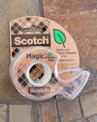  Scotch Magic Invisible Tape A Greener Choice, 19mm x 33m, 9  Rolls - Plant-Based Solvent Free Adhesive, 100% Recycled Cardboard  Packaging & Plastic Core : Office Products