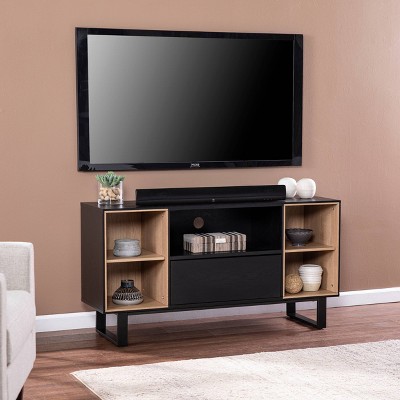 Brookfolk Storage Media Console for TVs upto 50" Black/Natural - Aiden Lane
