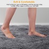 NewHome"Fluffy 4' x 2.6' Anti-Skid Shaggy Area Rug for Nursery, Bedroom, and Living Room Décor"BlackGreyCoffee&Pink - 4 of 4
