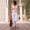 Lands' End Women's Mid Rise Classic Straight Leg Chino Ankle Pants - 4 of 4
