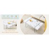 MAYEERTY Coffee Table 43.3X23.6 White Marble MDF Glass Legs Living Room Side Display Table - 3 of 4