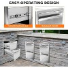 Steel Outdoor Kitchen Drawers, Flush Mount BBQ Access Drawers with Venting Panel & Handle, Weatherproof for BBQ Island, Patio Grill Station - 3 of 4