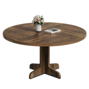 Phoebe Round Dining Table with Curved Legs for Dining Room - 1 of 2