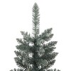 Aghana Digitals 240cm Slim Green PVC Artificial Christmas Tree with Steel Stand, 434 Tips & White - 3 of 4
