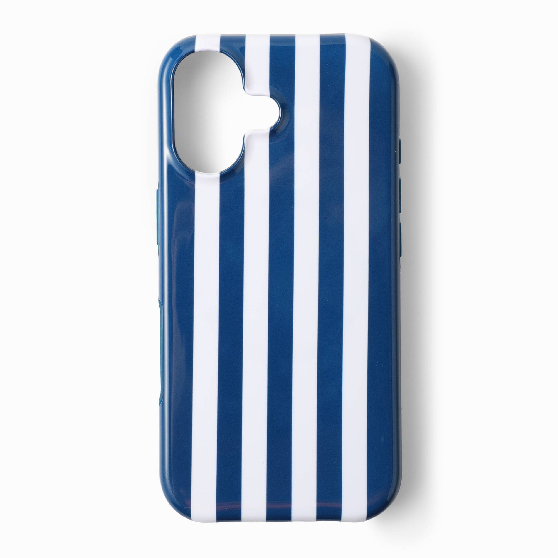 Hello Lux Navy Cabana Stripe Glossy iPhone Case - 17